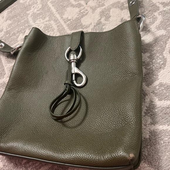 Rebecca Minkoff Megan mini leather bag in olive green - Picture 4 of 6